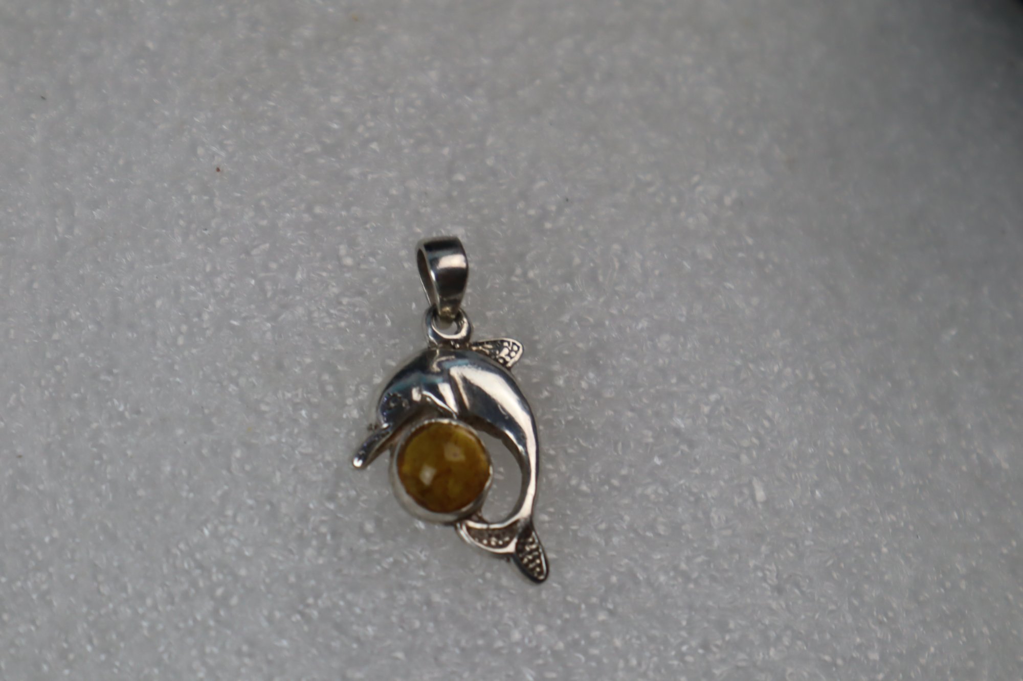 Island crafted dark orange Dominican amber sterling silver pendant 4.3g – photo 11