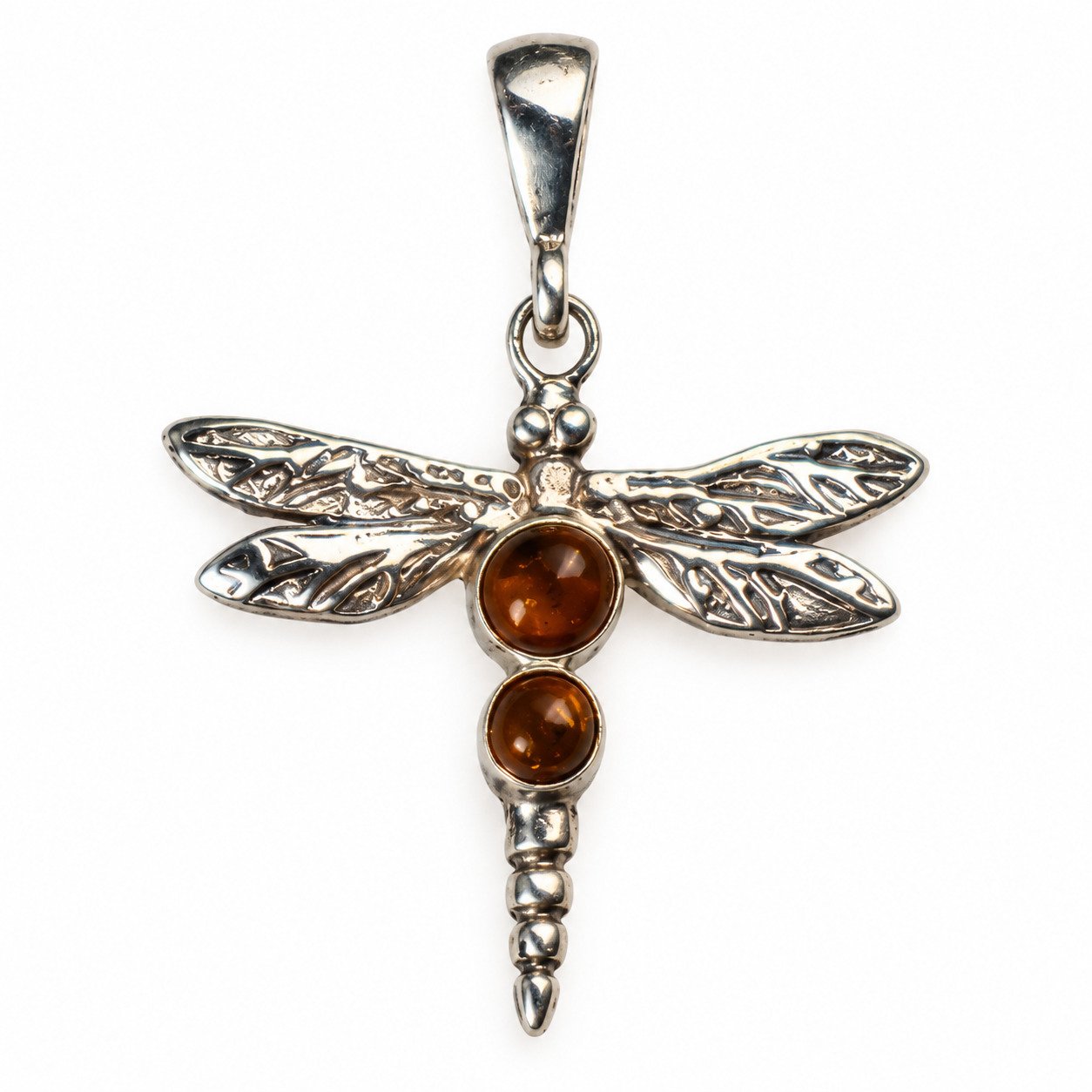 Island crafted dark orange Dominican amber sterling silver pendant 3.4g – photo 4