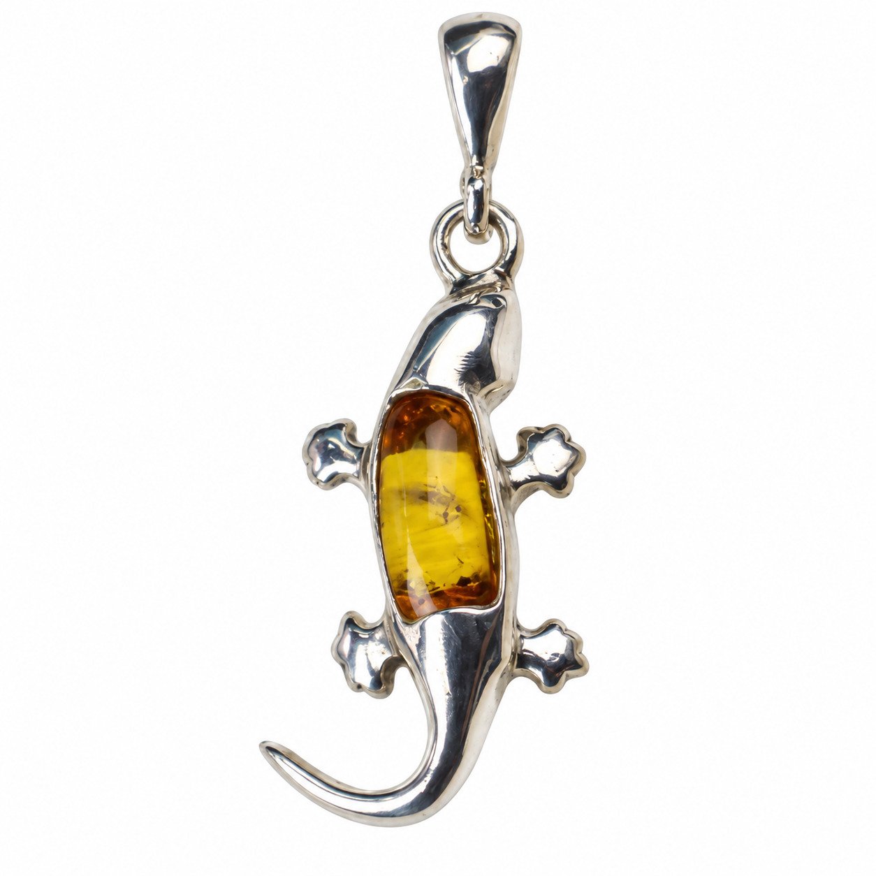 Island crafted dark orange Dominican amber sterling silver pendant 3.9g – photo 3