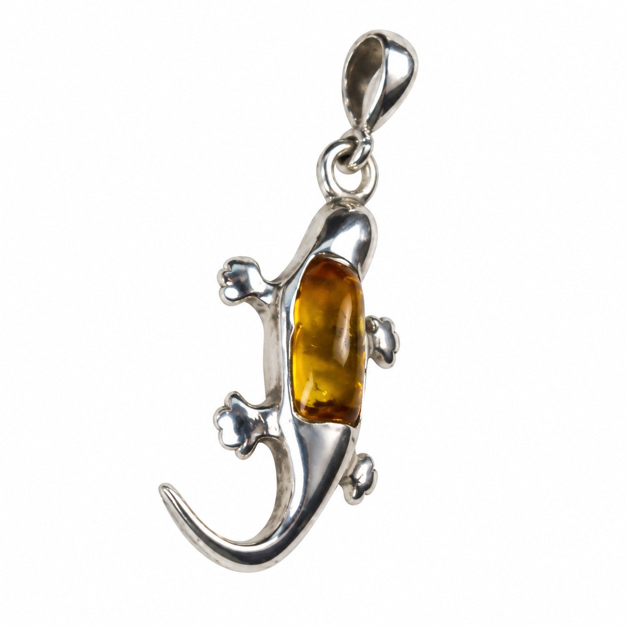 Island crafted dark orange Dominican amber sterling silver pendant 3.9g – photo 5