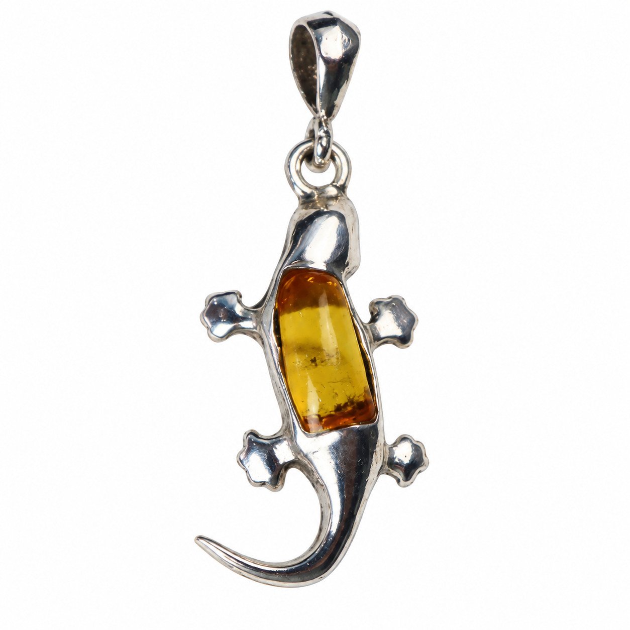 Island crafted dark orange Dominican amber sterling silver pendant 3.9g – photo 8