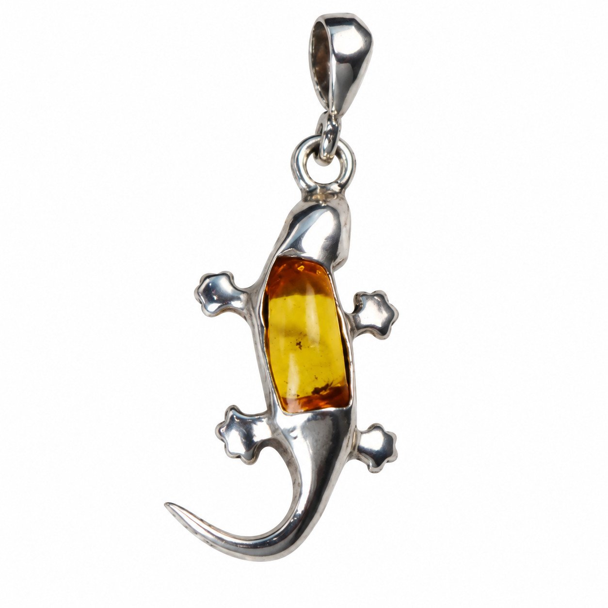Island crafted dark orange Dominican amber sterling silver pendant 3.9g – photo 12
