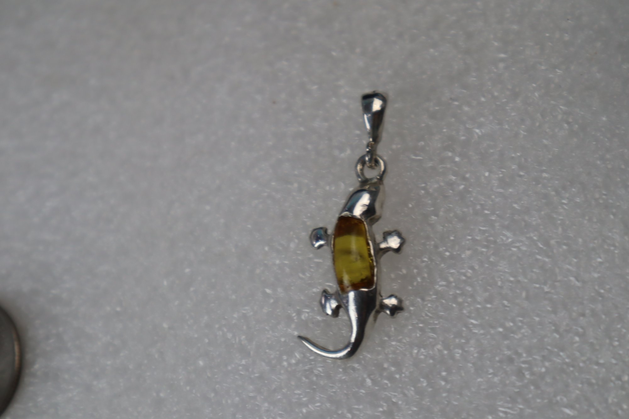 Island crafted dark orange Dominican amber sterling silver pendant 3.9g – photo 13