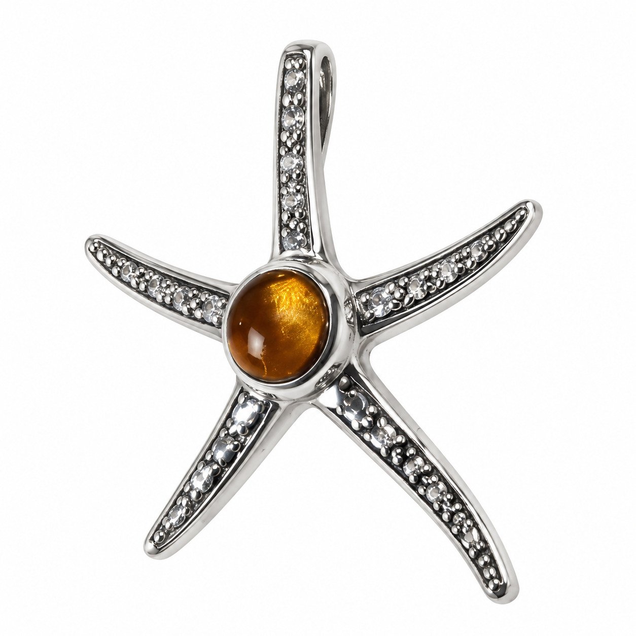 Island crafted yellow orange Dominican amber sterling silver pendant 3.4g – photo 3