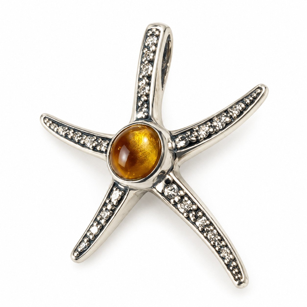 Island crafted yellow orange Dominican amber sterling silver pendant 3.4g – photo 4