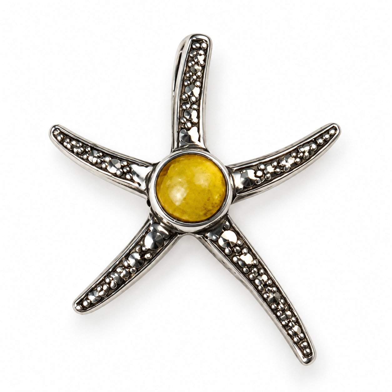 Island crafted yellow orange Dominican amber sterling silver pendant 3.4g – photo 6