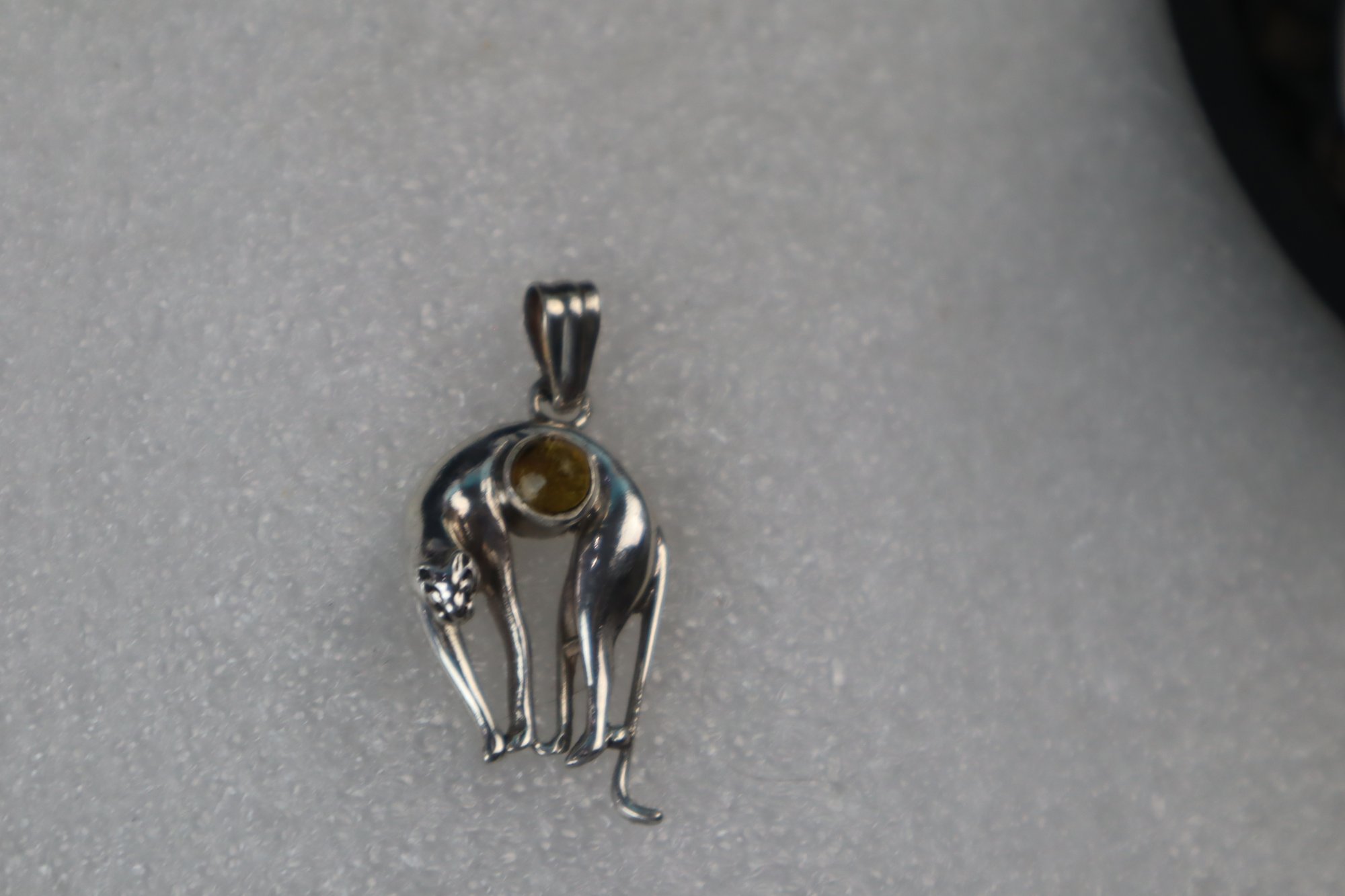 Island crafted yellow orange Dominican amber sterling silver pendant 5.9g – photo 9