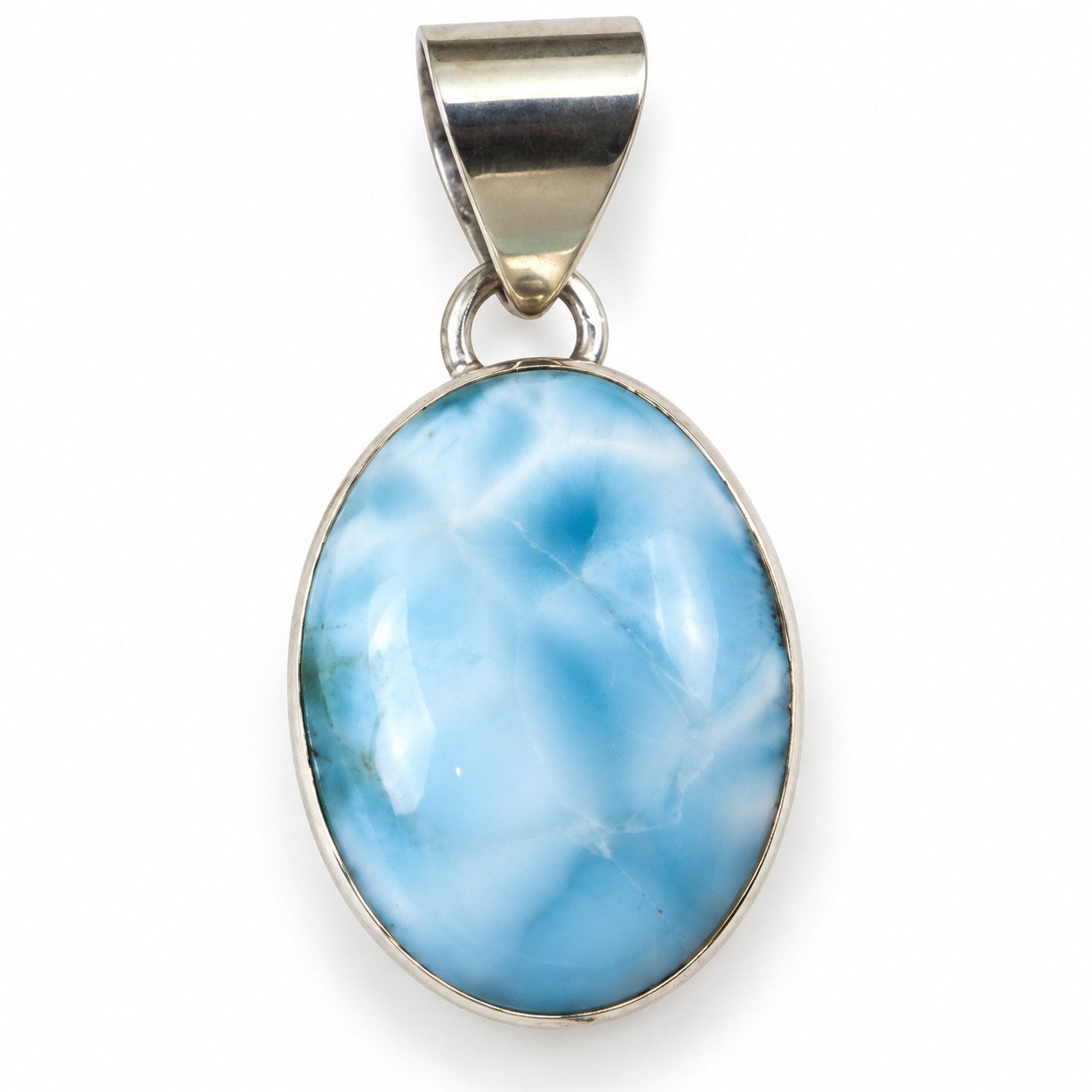 Master crafted sky blue Dominican Larimar sterling silver pendant 4.5g – photo 4