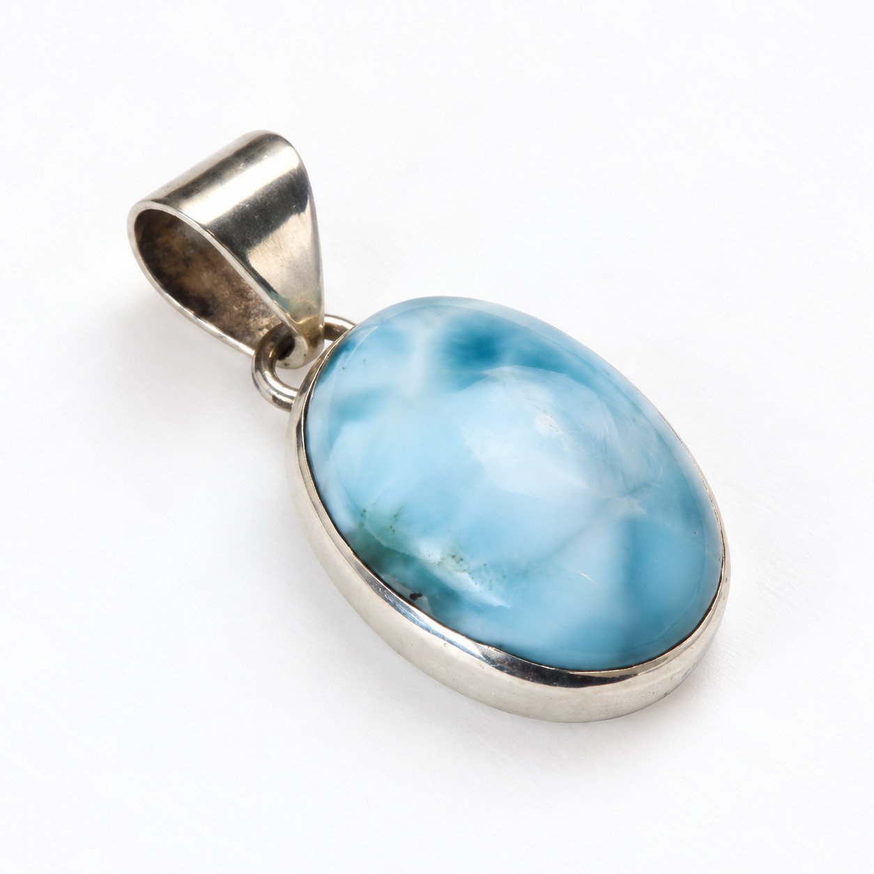 Master crafted sky blue Dominican Larimar sterling silver pendant 4.5g – photo 5