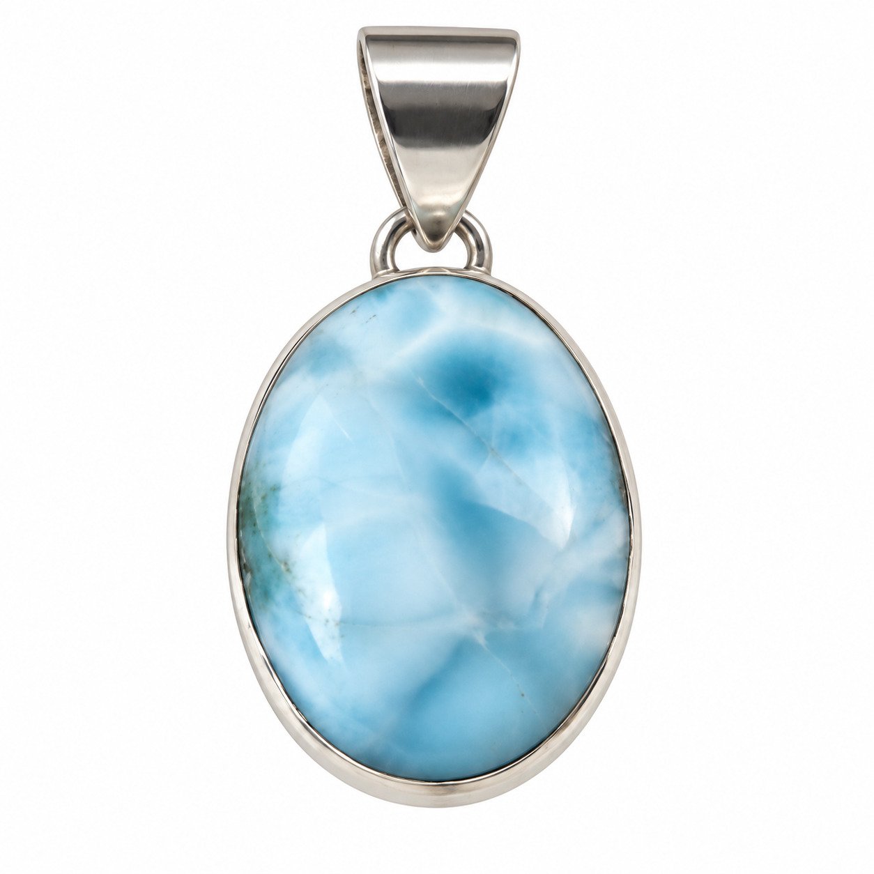 Master crafted sky blue Dominican Larimar sterling silver pendant 4.5g – photo 6