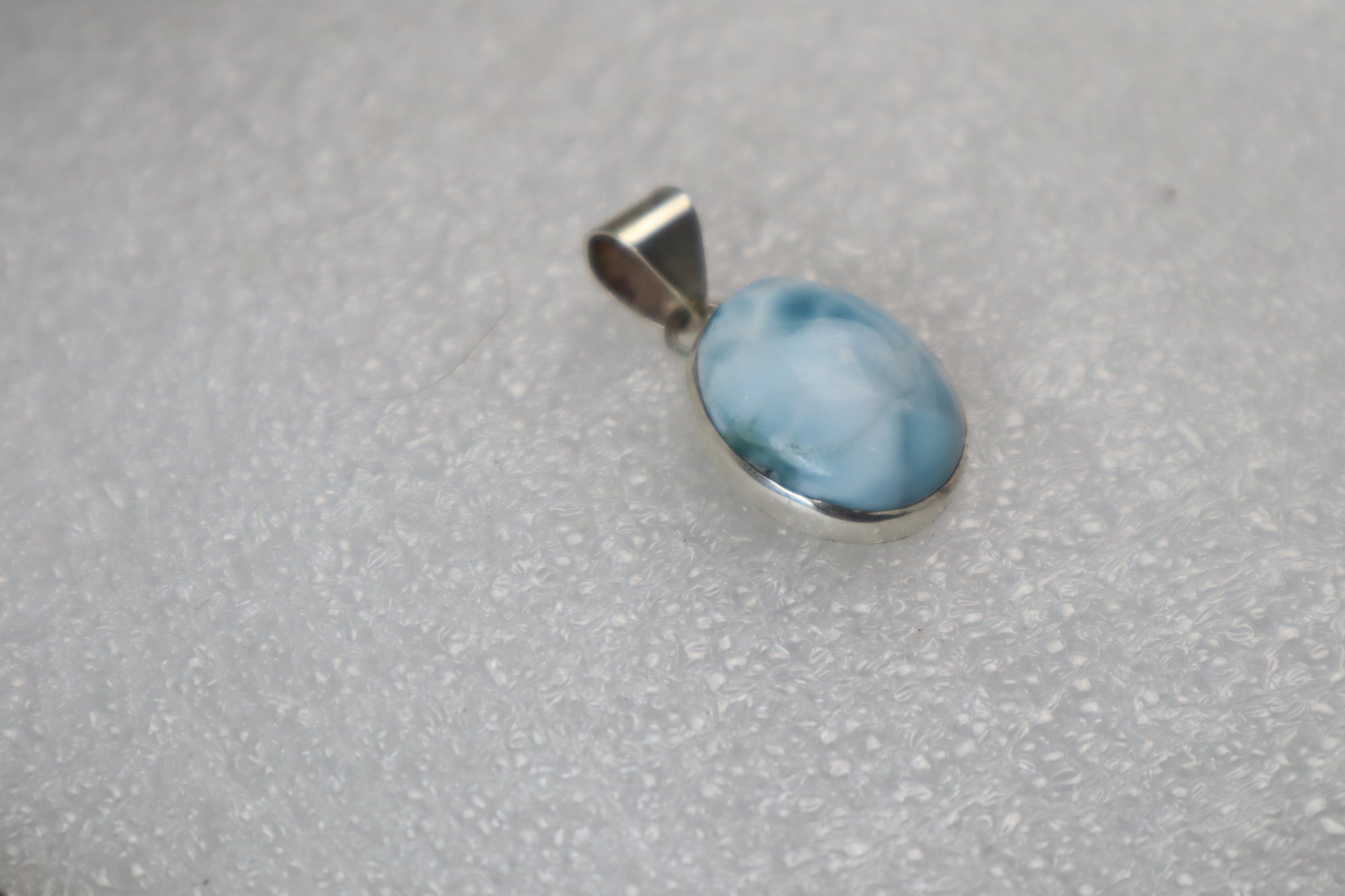 Master crafted sky blue Dominican Larimar sterling silver pendant 4.5g – photo 7