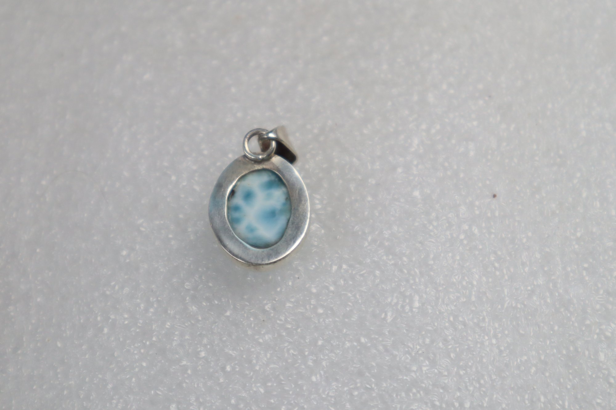 Master crafted sky blue Dominican Larimar sterling silver pendant 4.5g – photo 8