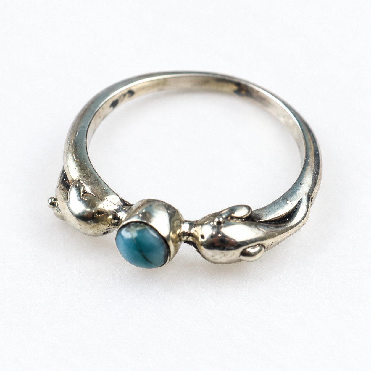 Studio made sky blue Dominican Larimar sterling silver ring 2.9g – photo 6