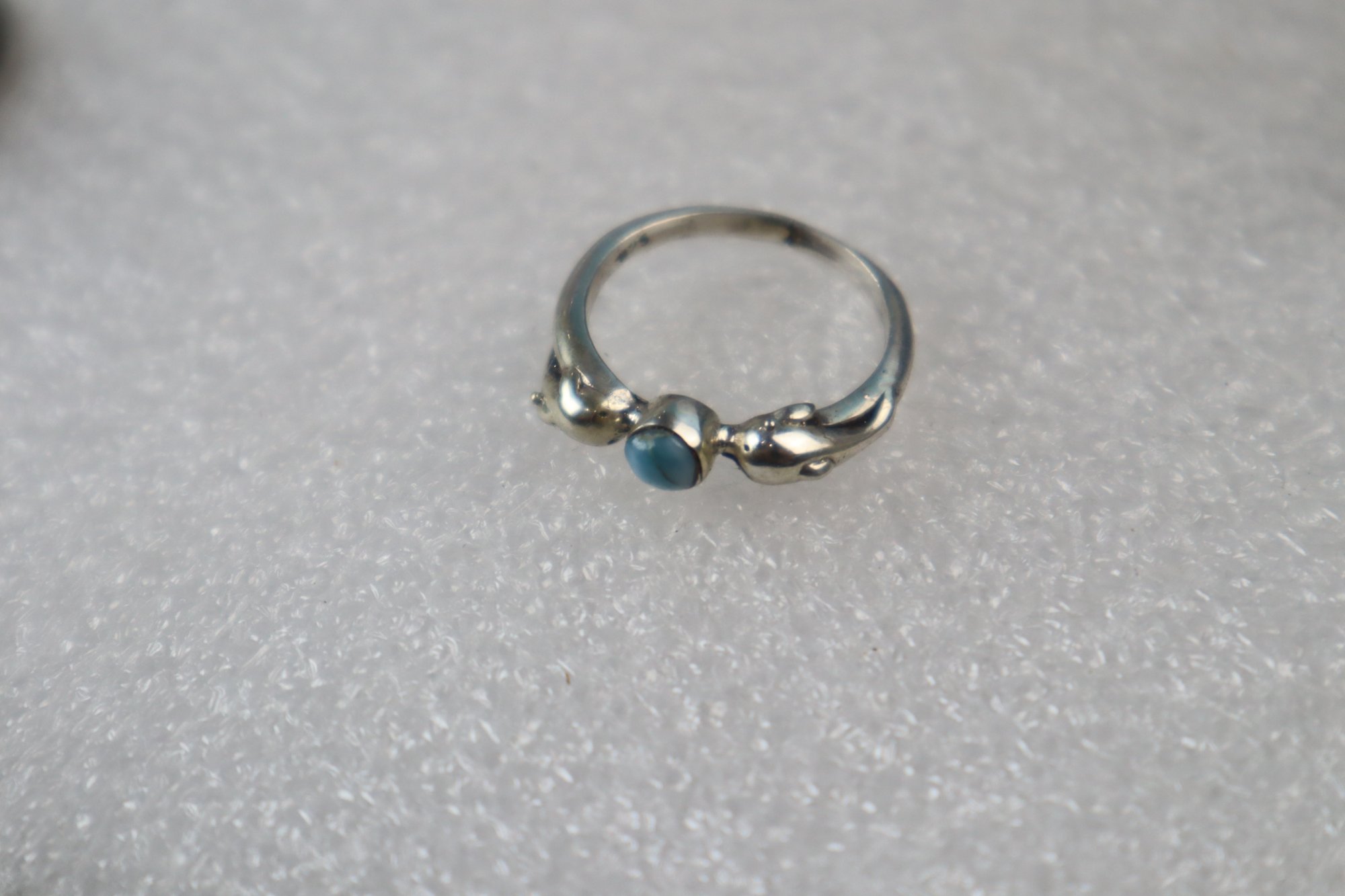 Studio made sky blue Dominican Larimar sterling silver ring 2.9g – photo 7