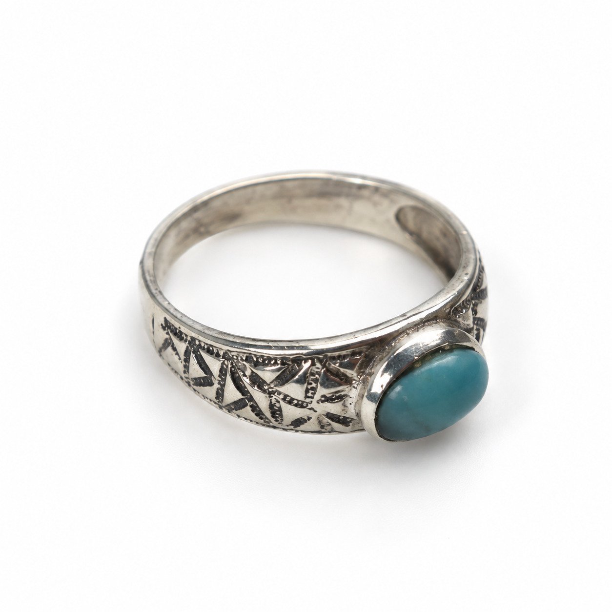 Traditional craftsmanship sky blue Dominican Larimar sterling silver ring 2.6g – photo 7