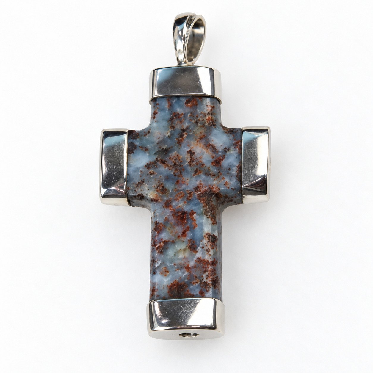 Handcrafted excellence red blue Dominican Larimar sterling silver pendant 9.7g – photo 3