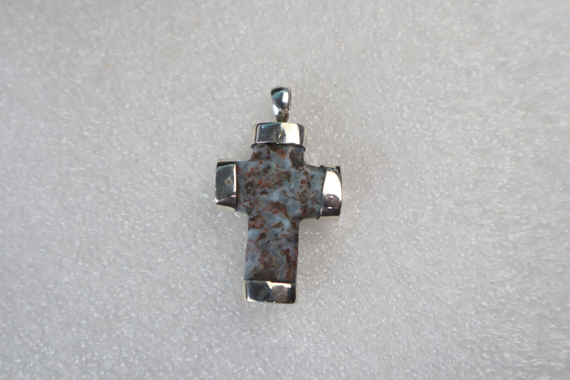 Handcrafted excellence red blue Dominican Larimar sterling silver pendant 9.7g – photo 8