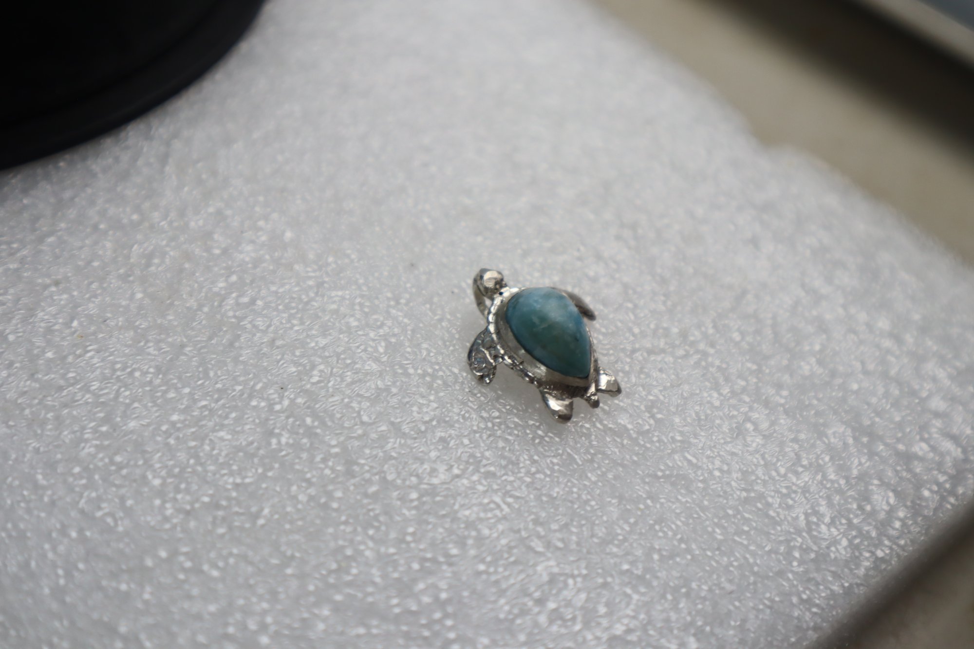 Skilled craftsmanship sky blue Dominican Larimar sterling silver pendant 5.7g – photo 12