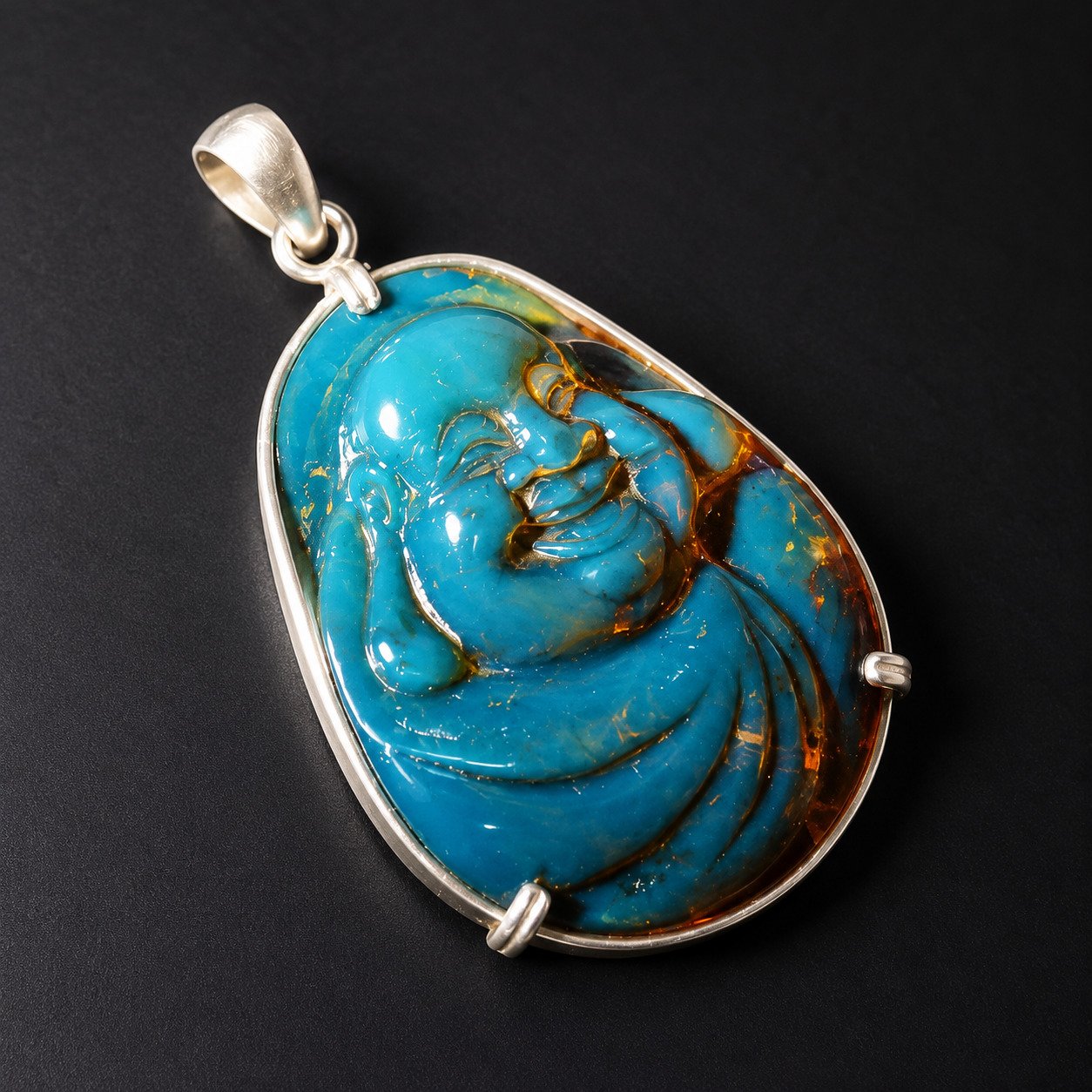 Premium sky blue Dominican amber sterling silver amber 7.1g