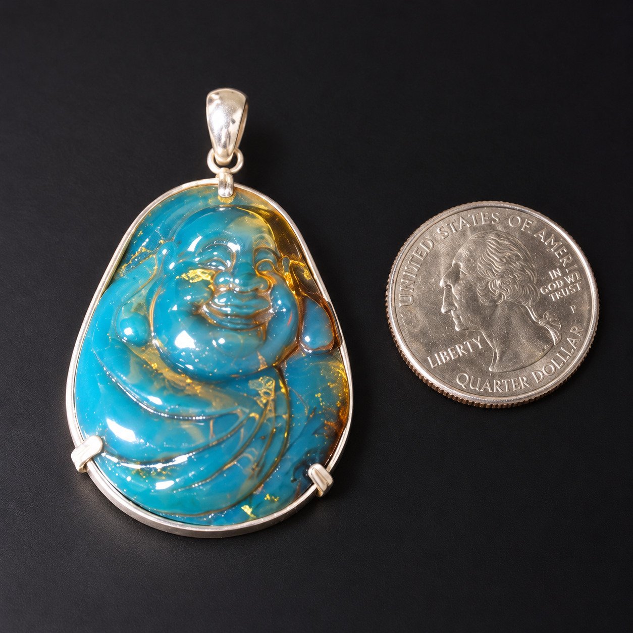 Premium sky blue Dominican amber sterling silver amber 7.1g – photo 2
