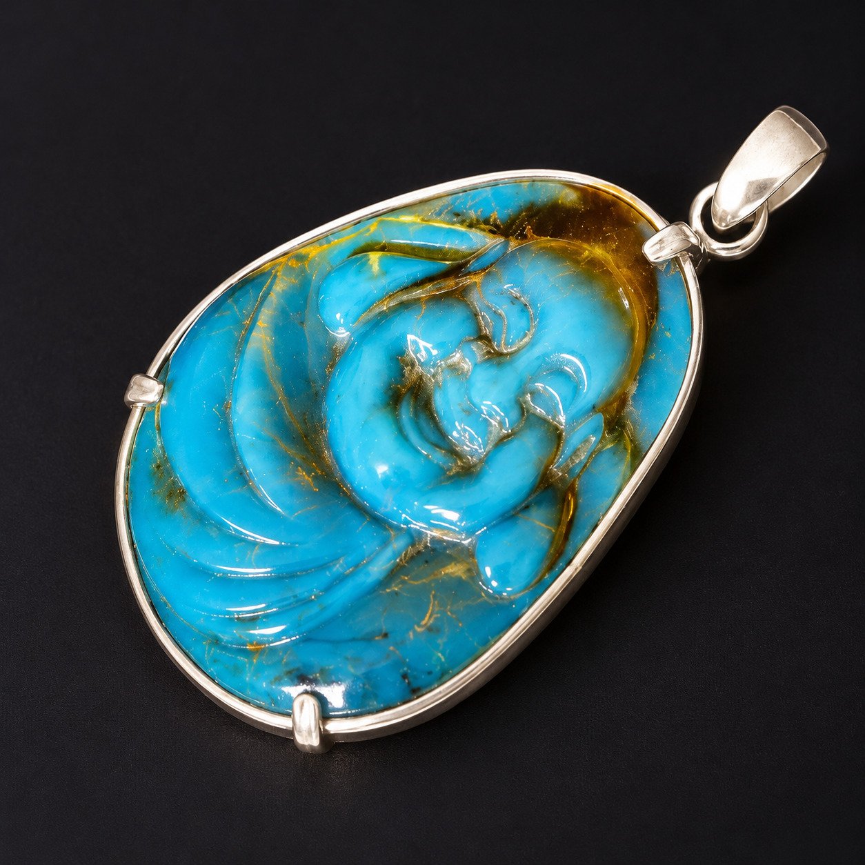 Premium sky blue Dominican amber sterling silver amber 7.1g – photo 6