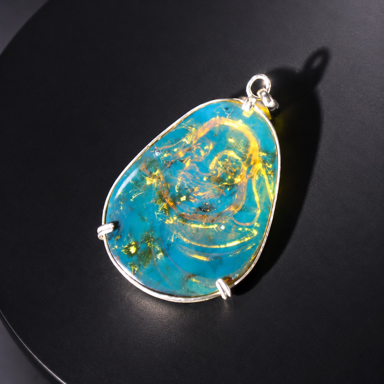 Premium sky blue Dominican amber sterling silver amber 7.1g – photo 9
