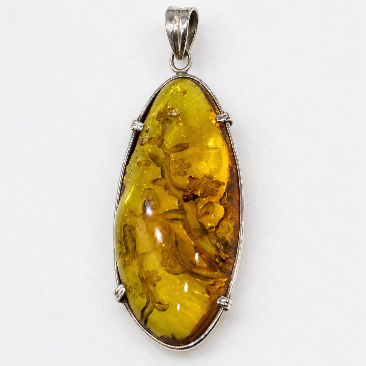 Premium sky blue Dominican amber sterling silver amber 7.5g Buddah Carving – photo 10