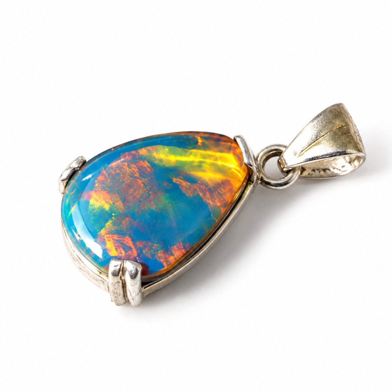 Exclusive sky blue Dominican amber sterling silver pendant 4.4g – photo 7