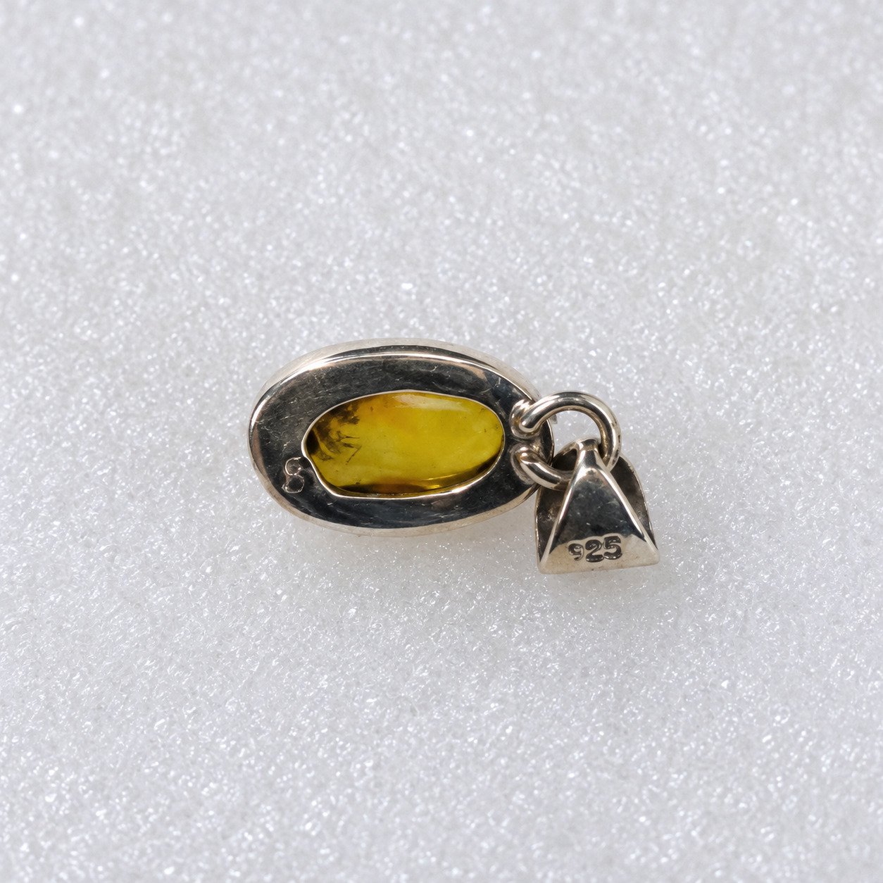 Studio made sky blue Dominican amber sterling silver pendant 1.7g – photo 4