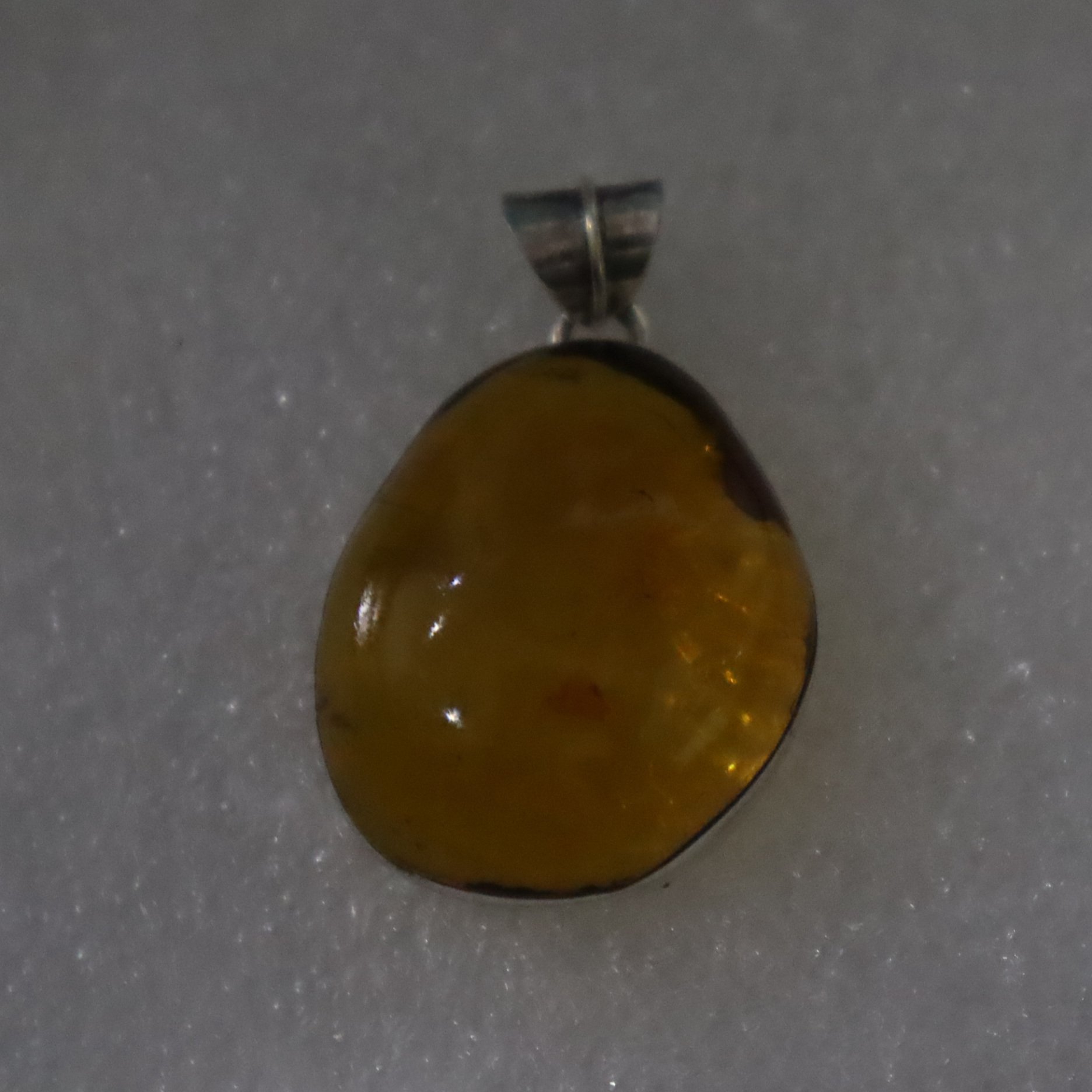Master crafted orange green Dominican amber sterling silver pendant 5.7g – photo 10
