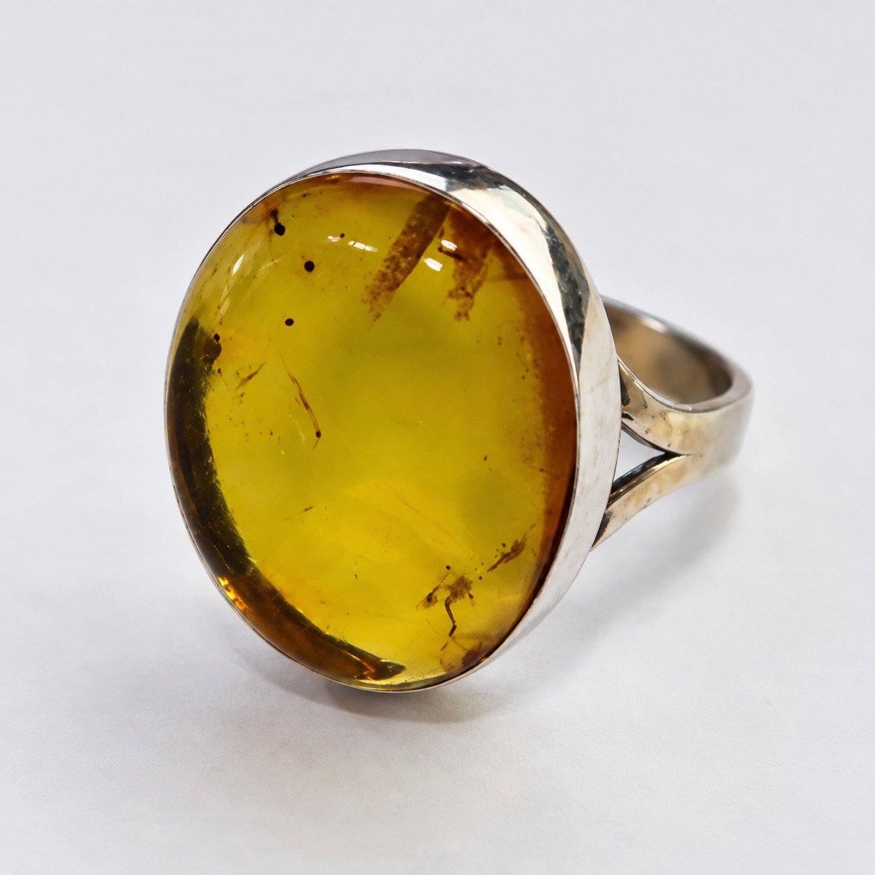 Handmade orange green Dominican amber sterling silver ring 4g – photo 5