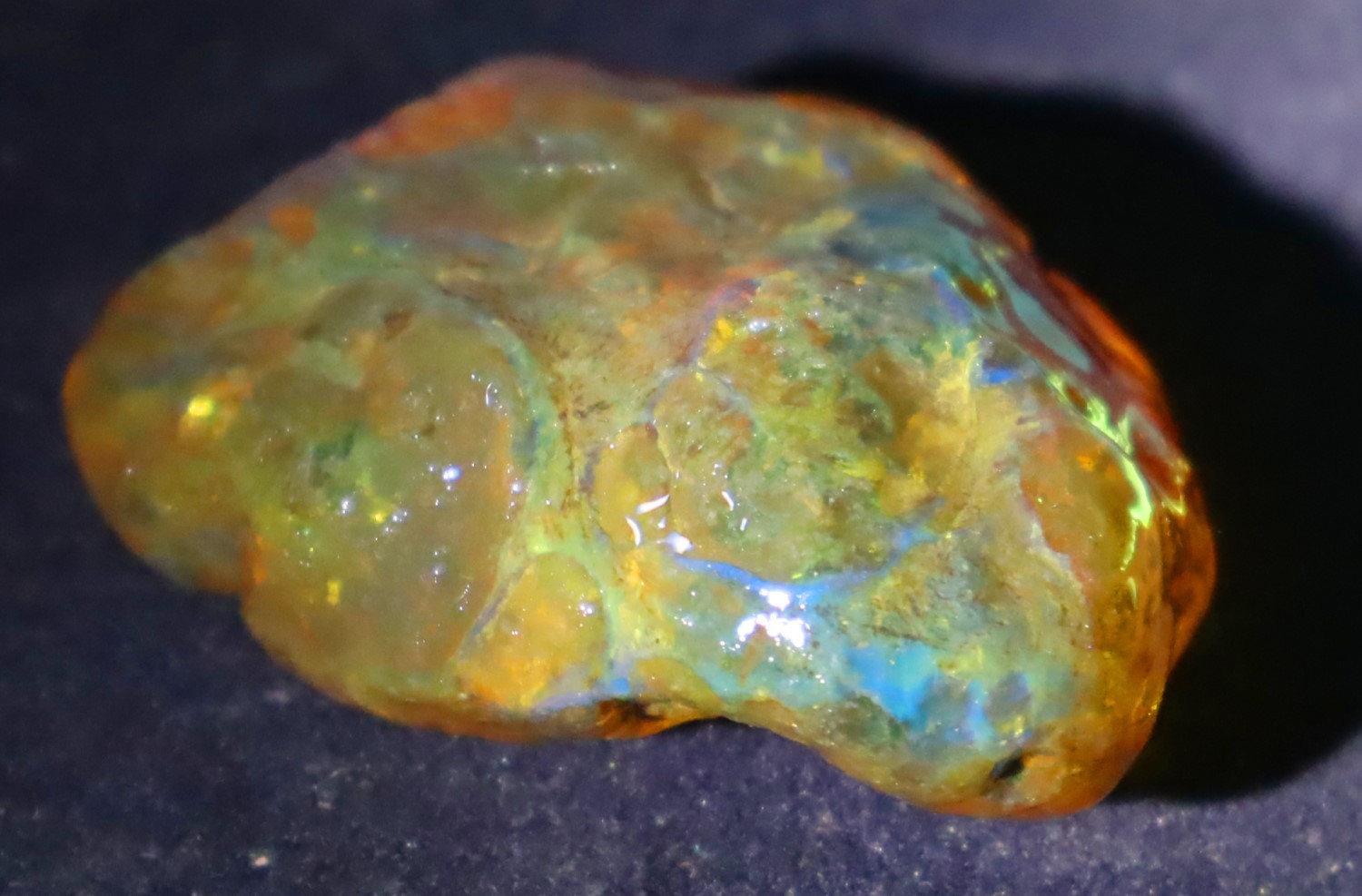 Exquisite Natural Dominican Clear Yellow Blue Amber Rough Specimen 53mm 26.2g