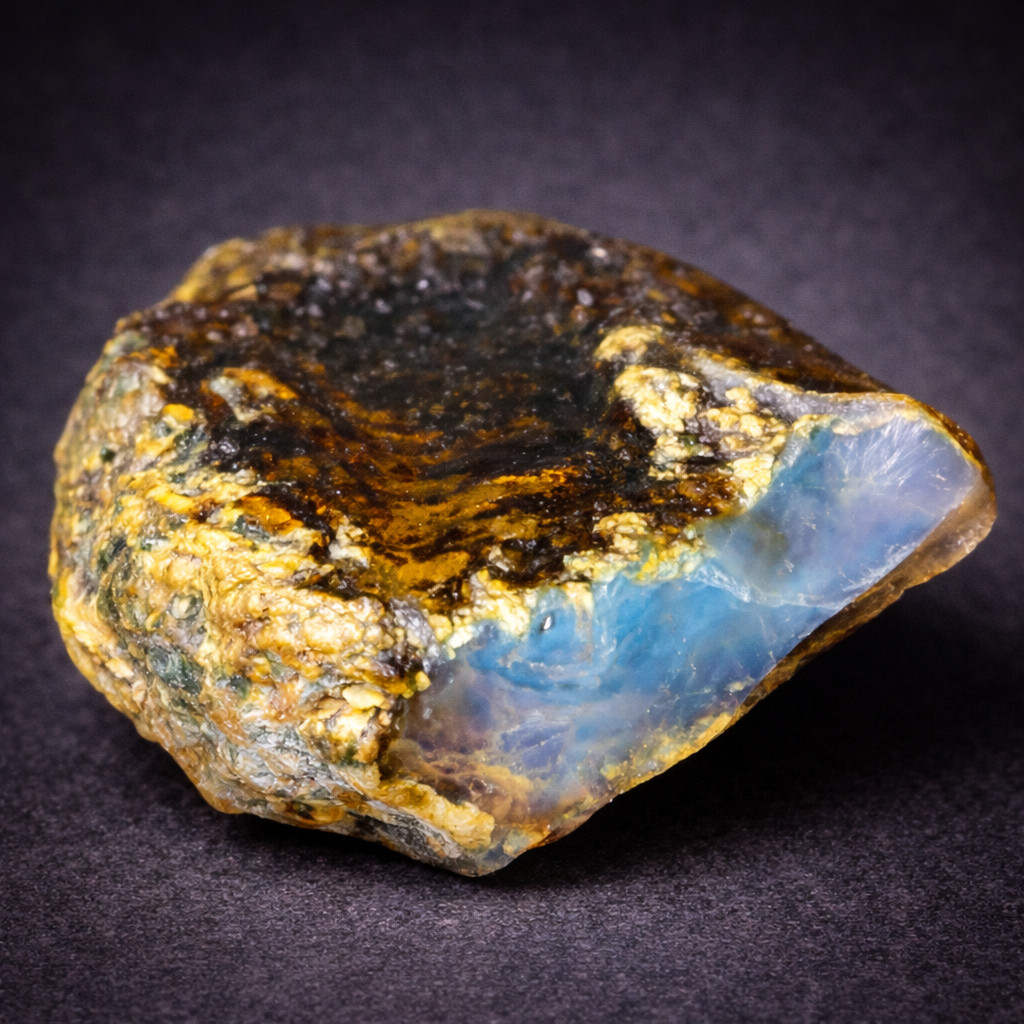 Exquisite Natural Dominican Clear Sky Blue Amber Rough Specimen 42mm 10g